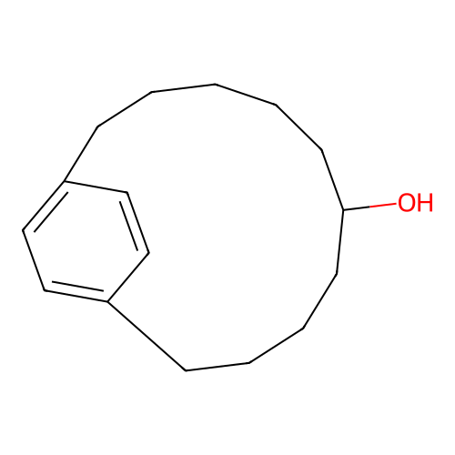 Bicyclo(10.2.2)hexadeca-1(15),12(16),13-trien-6-OL structure