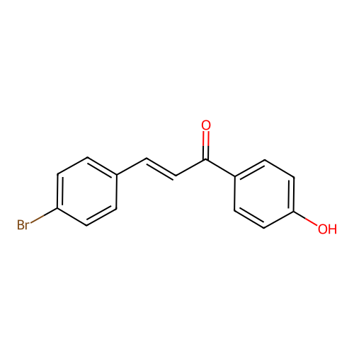 2-Propen-1-one, 3-(4-bromophenyl)-1-(4-hydroxyphenyl)- structure