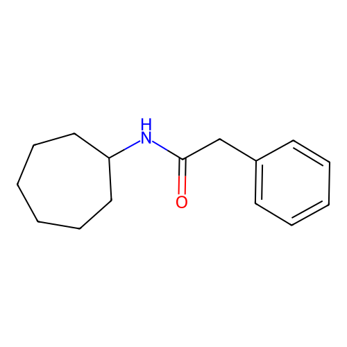 N-cycloheptyl-2-phenylacetamide structure