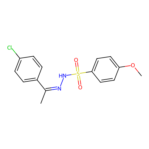 N'-[1-(4-chlorophenyl)ethylidene]-4-methoxybenzenesulfonohydrazide structure