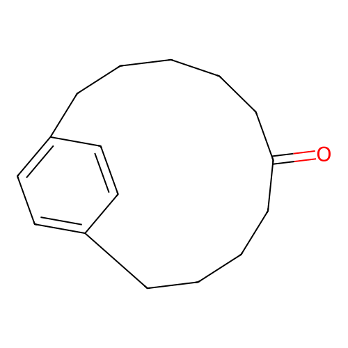 Bicyclo(10.2.2)hexadeca-1(15),12(16),13-trien-6-one structure