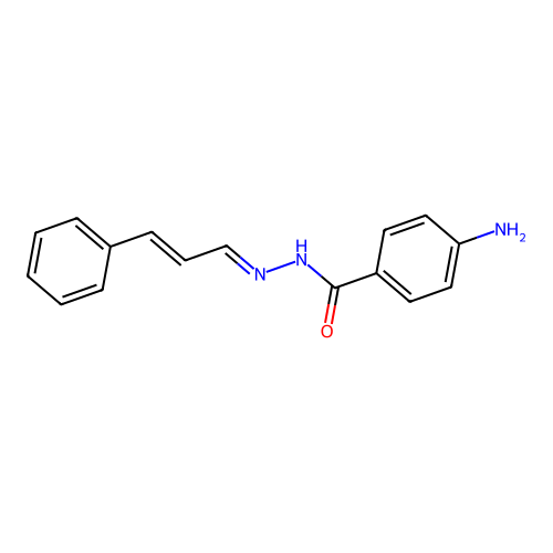 4-氨基-N-(肉桂亚基氨基)苯甲酰胺 structure