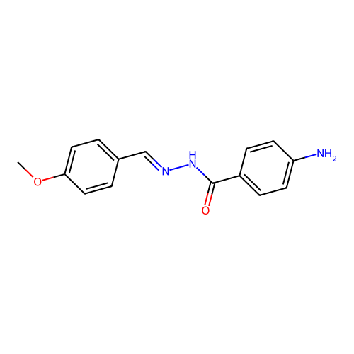 4-amino-N-[(4-methoxyphenyl)methylideneamino]benzamide structure