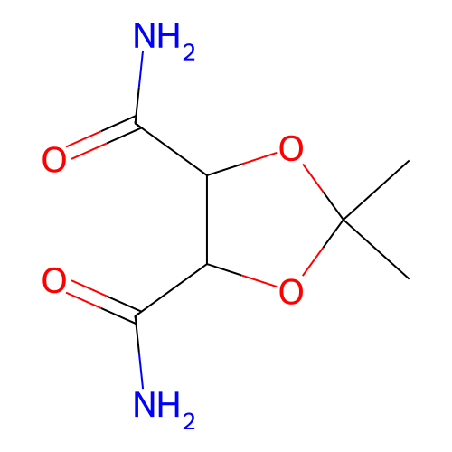2,2-Dimethyl-1,3-dioxolane-4,5-dicarboxamide structure