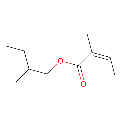 2-Methylbutyl 2-methylisocrotonate structure