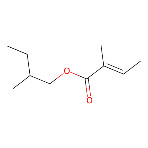 2-Methylbutyl (E)-(+)-2-methylisocrotonate structure