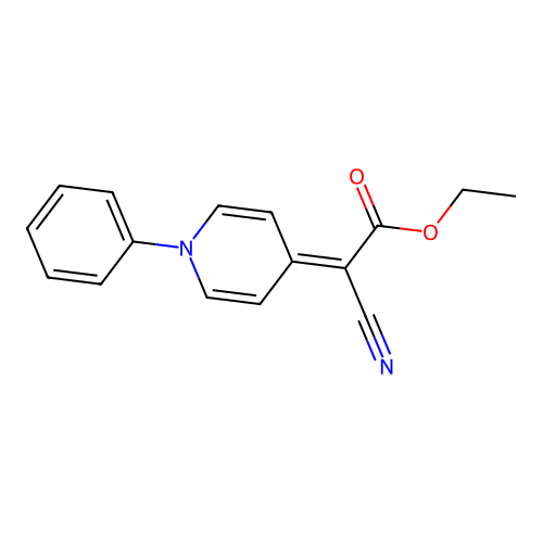 ethyl cyano(1-phenylpyridin-4(1H)-ylidene)acetate structure