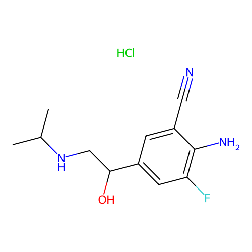 1-(4-Amino-3-cyan-5-fluor-phenyl)-2-isopropylamino-aethanol-hydrochlorid [German] structure
