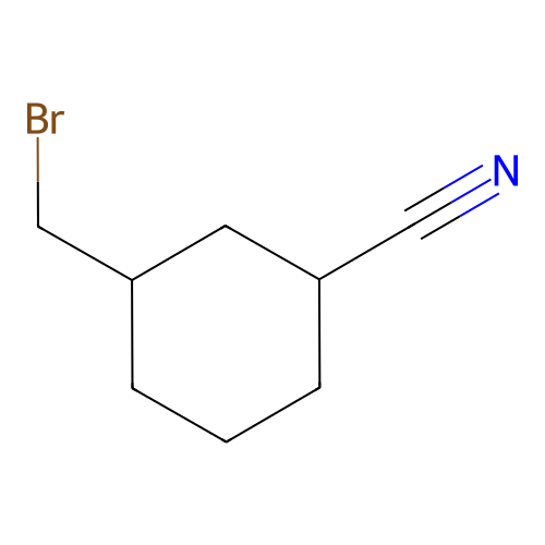 3-(Bromomethyl)cyclohexanecarbonitrile structure