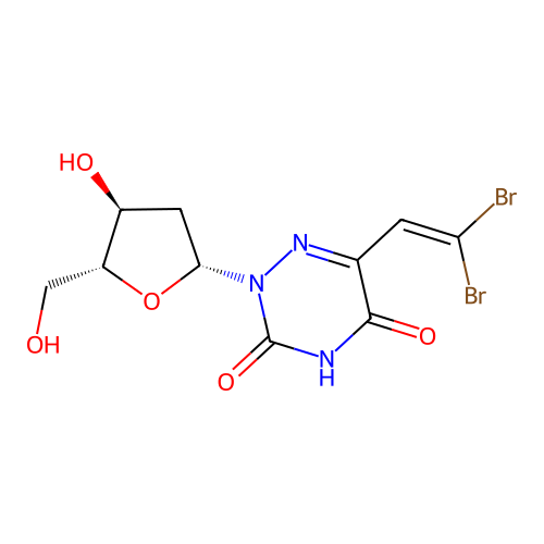 5-(2,2-Dibromovinyl)-6-aza-2'-deoxyuridine structure