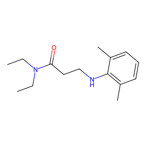 Propionamide, N,N-diethyl-3-(2,6-xylidino)- structure
