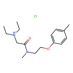 Acetamide, 2-(diethylamino)-N-methyl-N-(2-(p-tolyloxy)ethyl)-, hydrochloride structure
