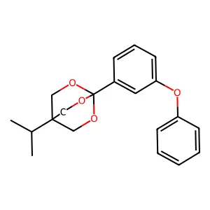 2,6,7-Trioxabicyclo(2.2.2)octane, 4-(1-methylethyl)-1-(3-phenoxyphenyl)- structure