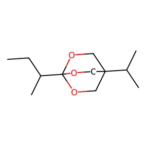2,6,7-Trioxabicyclo(2.2.2)octane, 4-(1-methylethyl)-1-(1-methylpropyl)- structure
