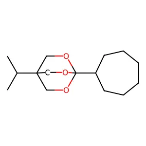 2,6,7-Trioxabicyclo(2.2.2)octane, 1-cycloheptyl-4-(1-methylethyl)- structure