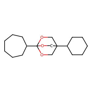 2,6,7-Trioxabicyclo(2.2.2)octane, 1-cycloheptyl-4-cyclohexyl- structure
