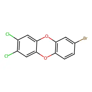 7-Bromo-2,3-dichlorodibenzo-p-dioxin structure