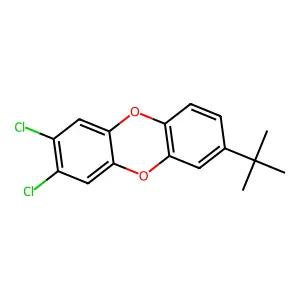 7-Tert-butyl-2,3-dichlorodibenzo-p-dioxin structure