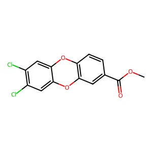 7-Methoxycarbonyl-2,3-dichlorodibenzo-p-dioxin structure
