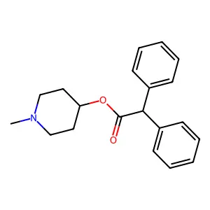 4-Diphenylacetoxy-n-methylpiperidine structure