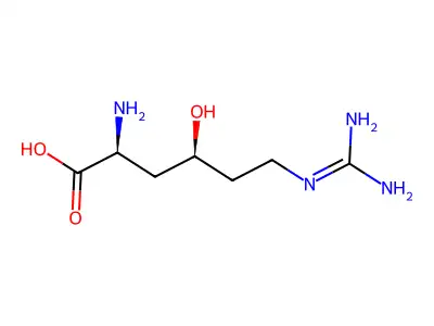 L-Lysine, N6-(aminoiminomethyl)-4-hydroxy-, erytrho- structure