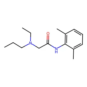 2',6'-Acetoxylidide, 2-(ethylpropylamino)- structure