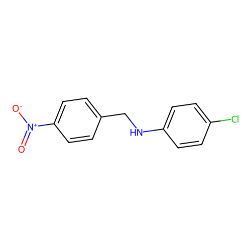 4-Chloro-N-(4-nitrobenzyl)aniline structure