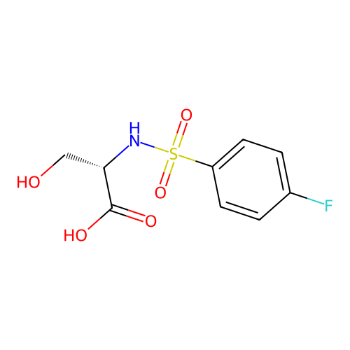 ((4-Fluorophenyl)sulfonyl)-L-serine structure