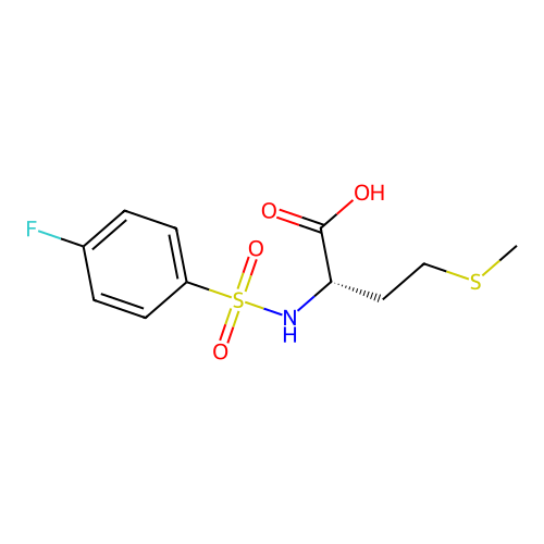 N-[(4-fluorophenyl)sulfonyl](methyl)homocysteine structure