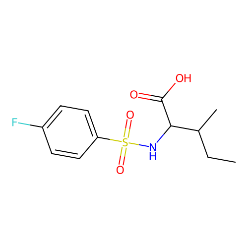 (2s)-2-((4-Fluorophenyl)sulfonamido)-3-methylpentanoic acid structure