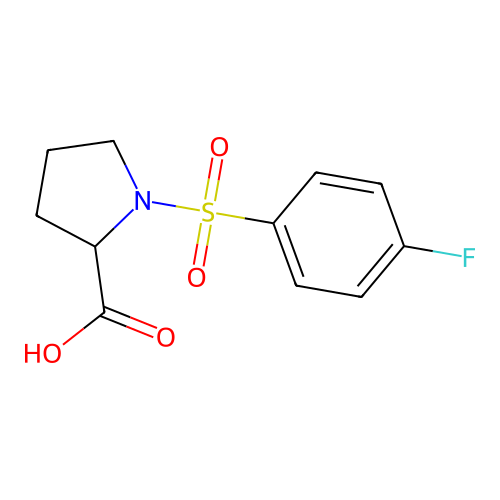 1-(4-Fluorobenzenesulfonyl)pyrrolidine-2-carboxylic acid structure