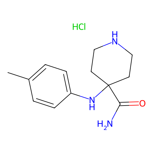 4-(p-Tolylamino)piperidine-4-carboxamide monohydrochloride structure