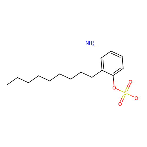 Nonylphenol sulfate ammonium salt structure