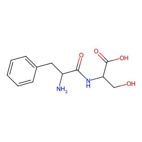2-[(2-Amino-3-phenyl-propanoyl)amino]-3-hydroxy-propanoic acid structure