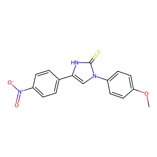 1-(4-methoxyphenyl)-4-(4-nitrophenyl)-1H-imidazole-2-thiol structure