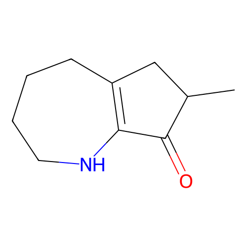 2,3,4,5,6,7-Hexahydro-7-methylcyclopent(b)azepin-8(1H)-one structure