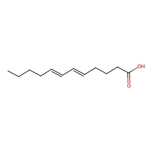 5E,7E-dodecadienoic acid structure