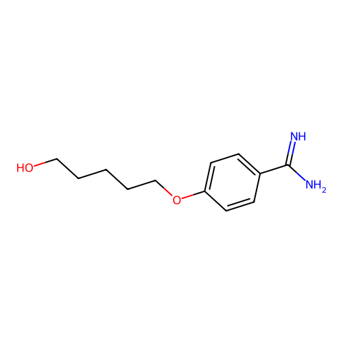 4-(5-Hydroxypentoxy)benzenecarboximidamide structure