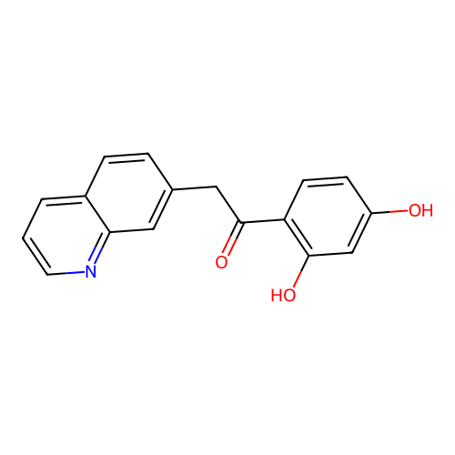 Ethanone, 1-(2,4-dihydroxyphenyl)-2-(7-quinolinyl)- structure