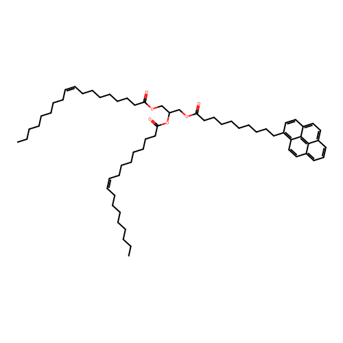1-(10-Pyrenedecanoyl)-2,3-dioleoylglycerol structure