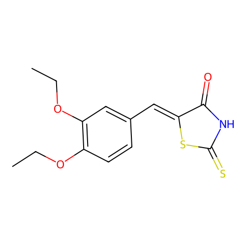 5-(3,4-Diethoxybenzylidene)rhodanine structure