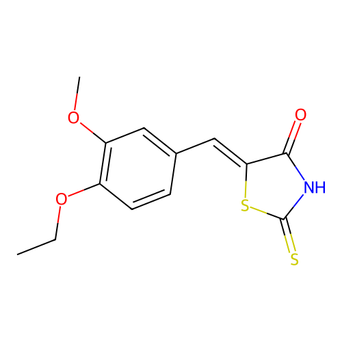 5-(4-Ethoxy-3-methoxybenzylidene)-2-thioxo-1,3-thiazolidin-4-one structure