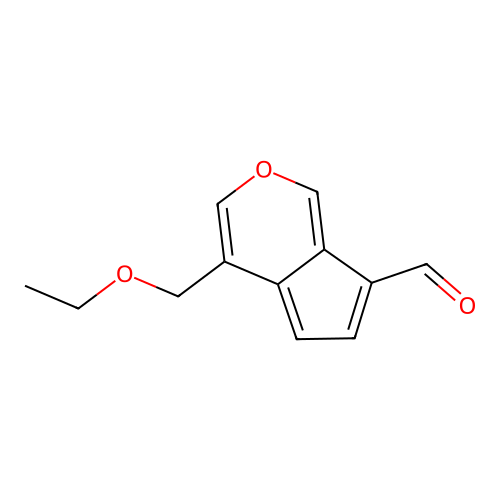 Cyclopenta(c)pyran-7-carboxaldehyde, 4-(ethoxymethyl)- structure