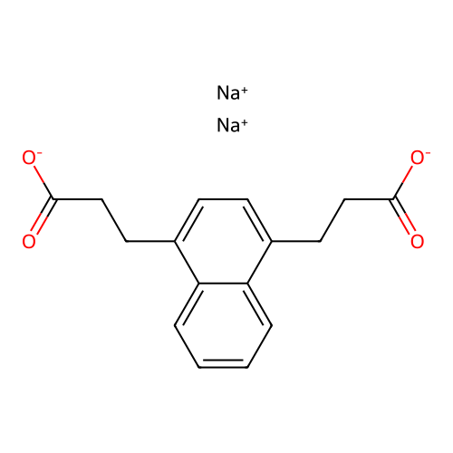 Naphthalene-1,4-dipropionic acid disodium salt structure