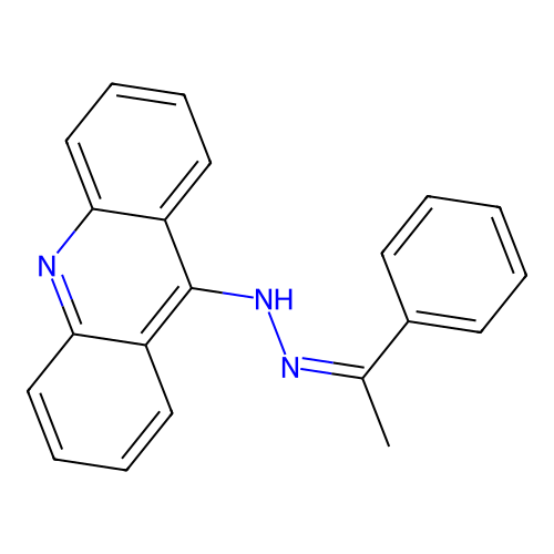 1-Phenylethanone 9-acridinylhydrazone structure