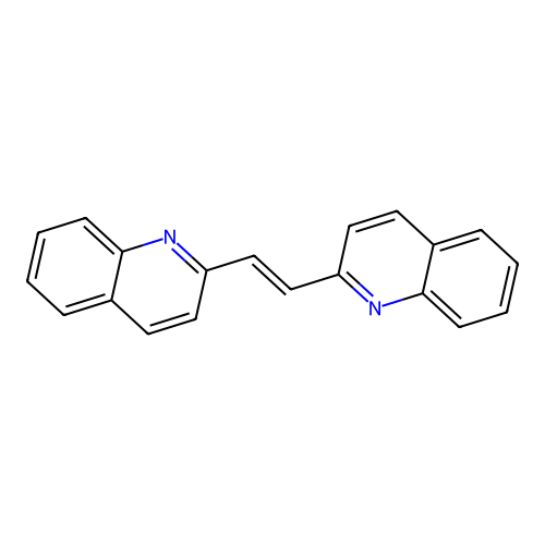 Quinoline, 2,2'-(1E)-1,2-ethenediylbis- structure