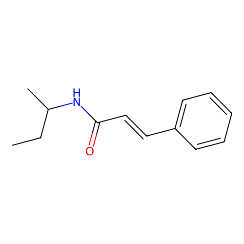 N-(butan-2-yl)-3-phenylprop-2-enamide structure