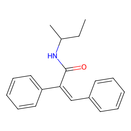 N-(Butan-2-yl)-2,3-diphenylprop-2-enamide structure