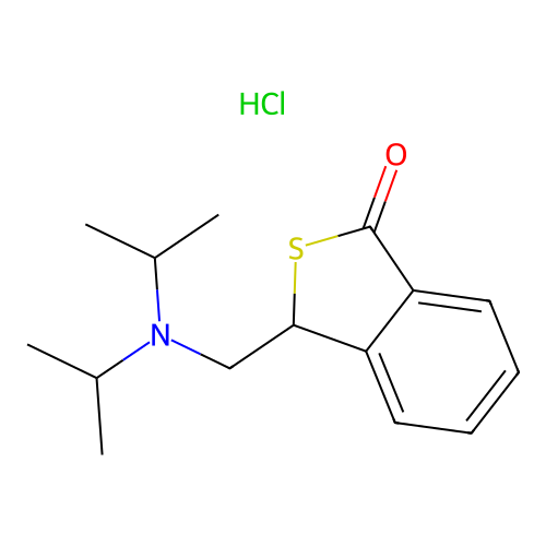 Benzo(c)thiophen-1(3H)-one, 3-((bis(1-methylethyl)amino)methyl)-, hydrochloride structure
