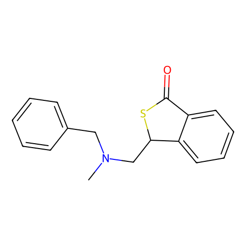 Benzo(c)thiophen-1(3H)-one, 3-((methyl(phenylmethyl)amino)methyl)- structure